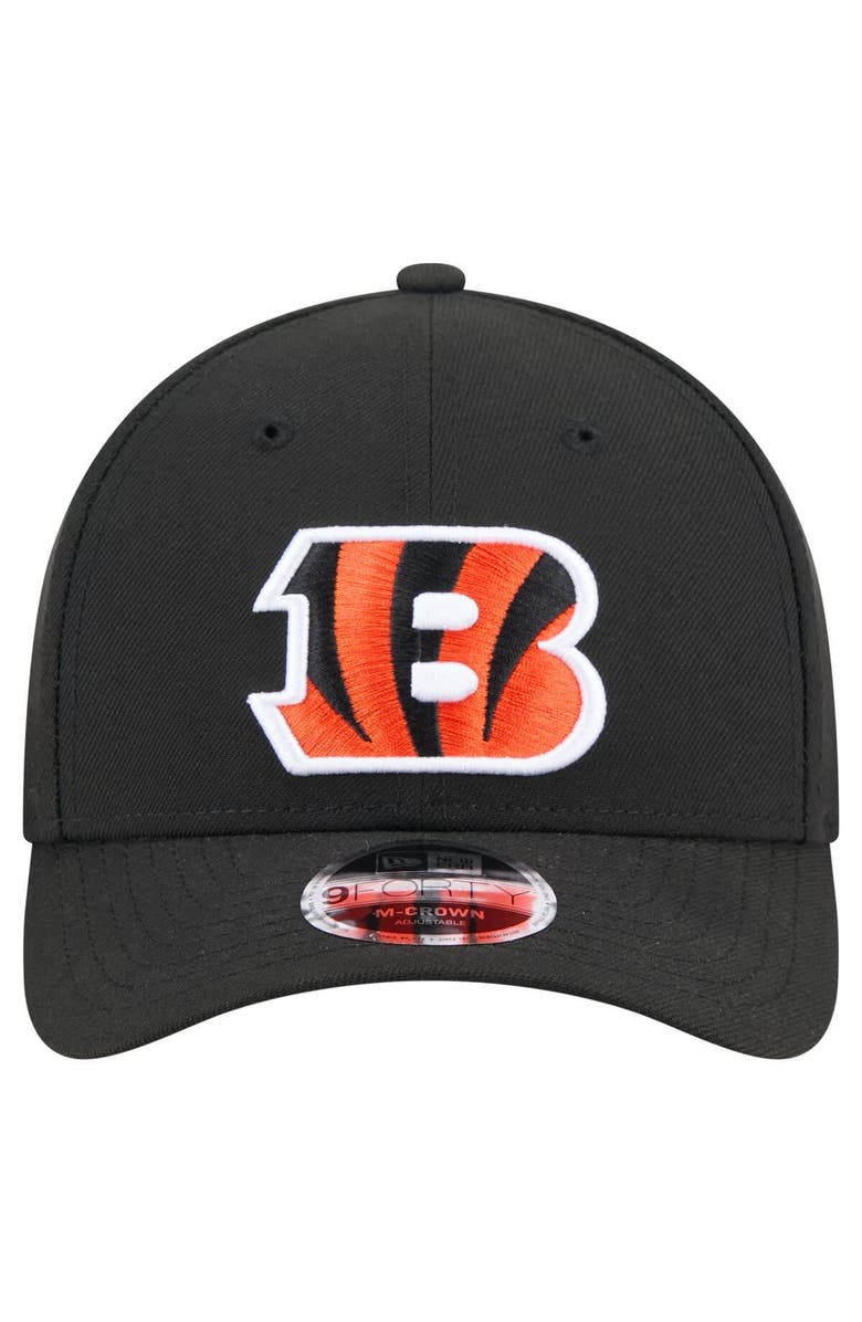 New Era Men's New Era Black Cincinnati Bengals Team Collection 9FORTY M-Crown Adjustable Hat, Alternate, color, Black