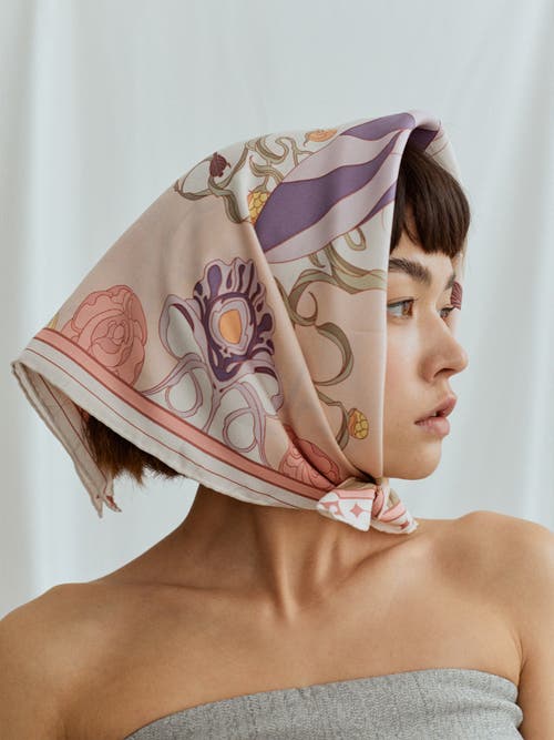Lost Pattern Nyc The Dreamer Bandana Silk Scarf In Multi