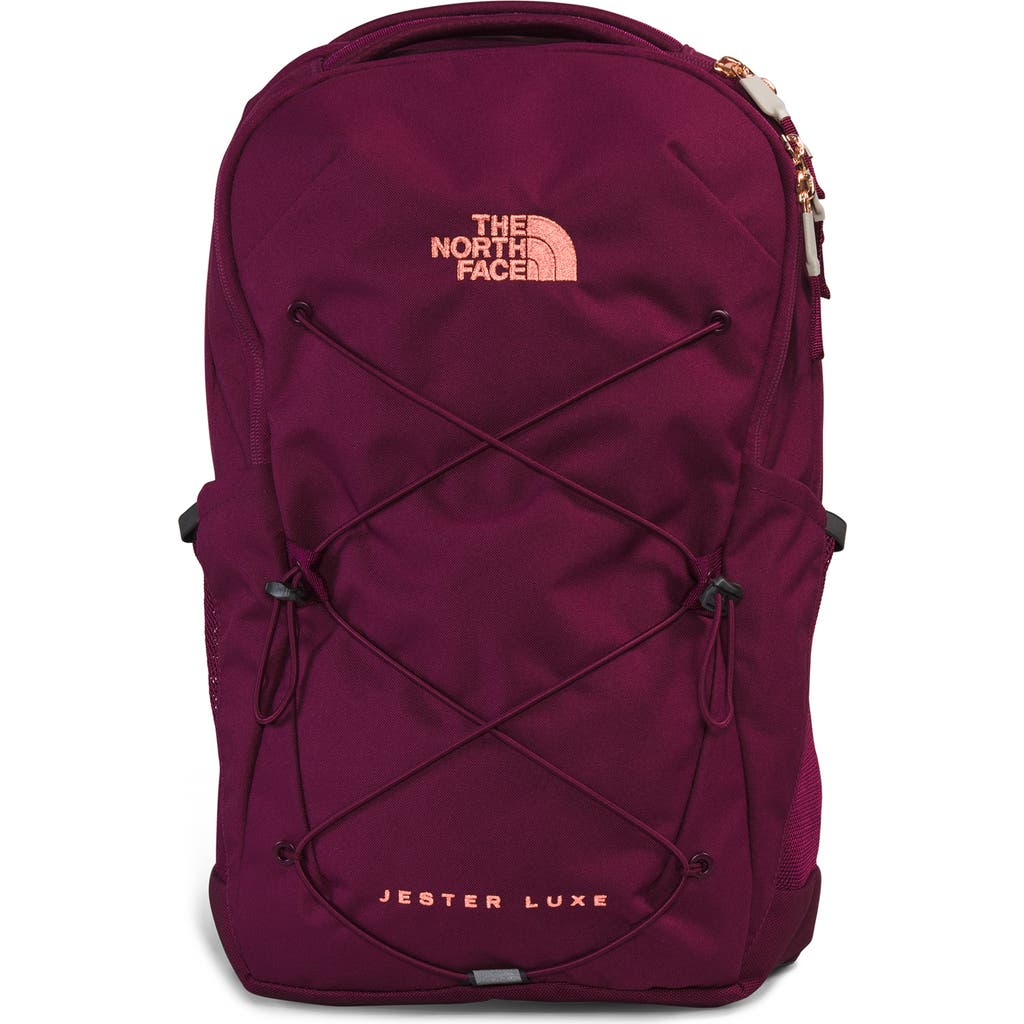 The North Face Jester Luxe Backpack In Boysenberry/coral Metallic
