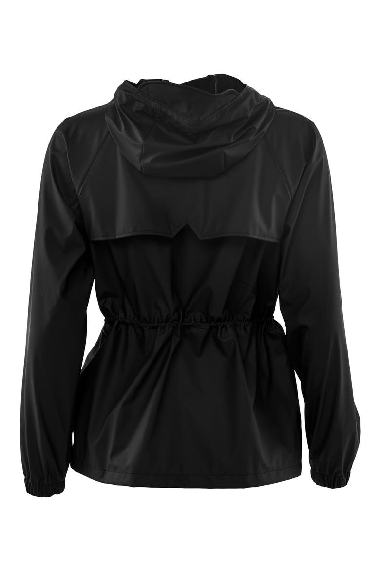 Waterproof Hooded Rain Jacket, Alternate, color, BLACK