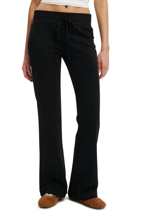 Cotton On Low Rise Bootleg Sweatpant In Black