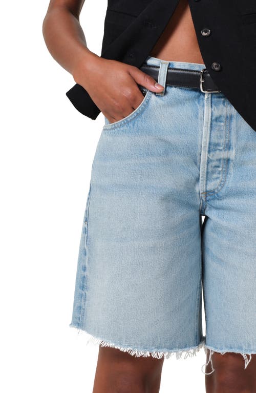 Citizen Of Humanity Citizens Of Humanity Ayla High Waist Raw Hem Cutoff Denim Bermuda Shorts In Bianca