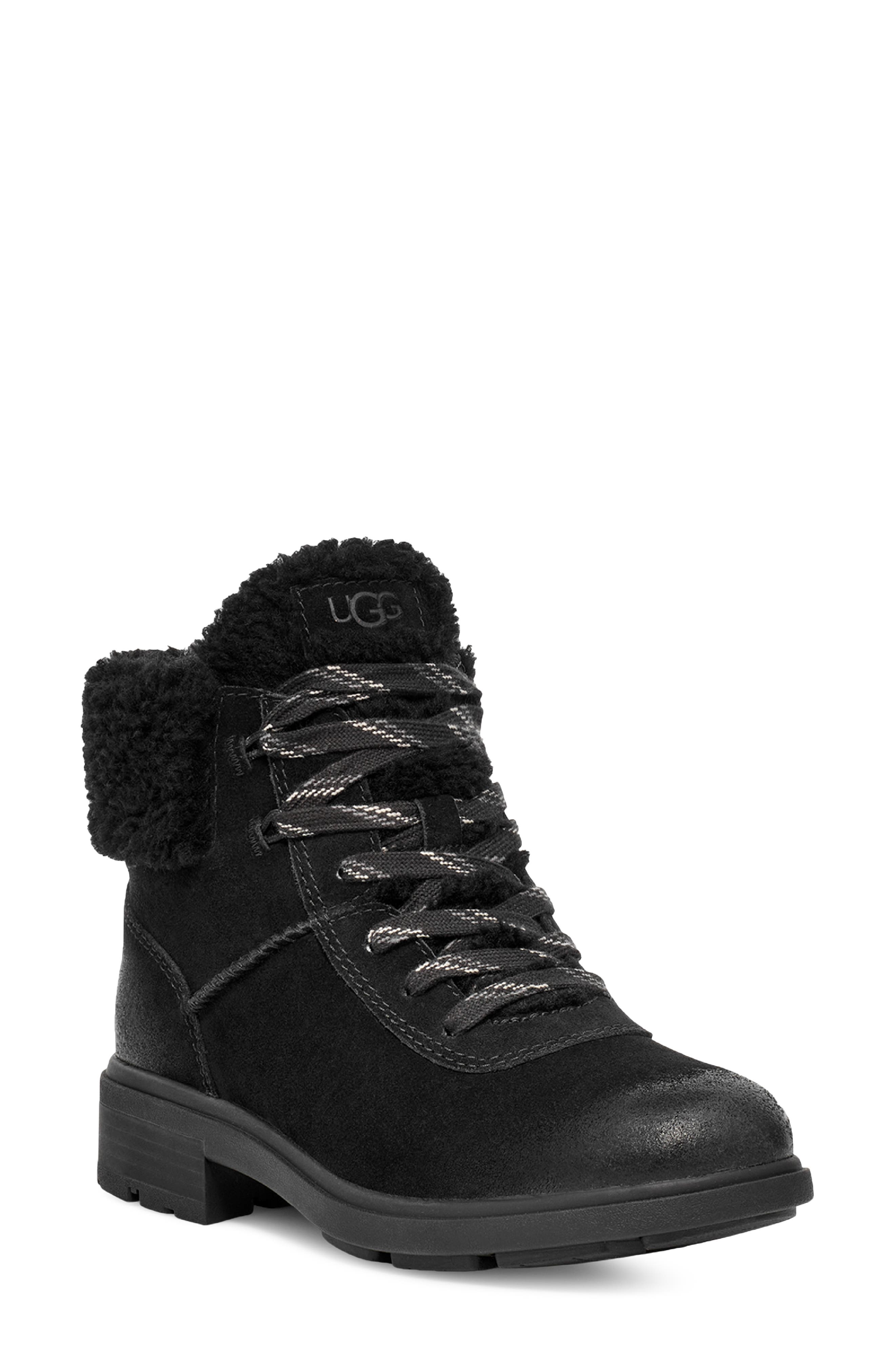 UGG<sup>®</sup> Harrison Cozy Lace-Up Waterproof Boot, Main, color, 