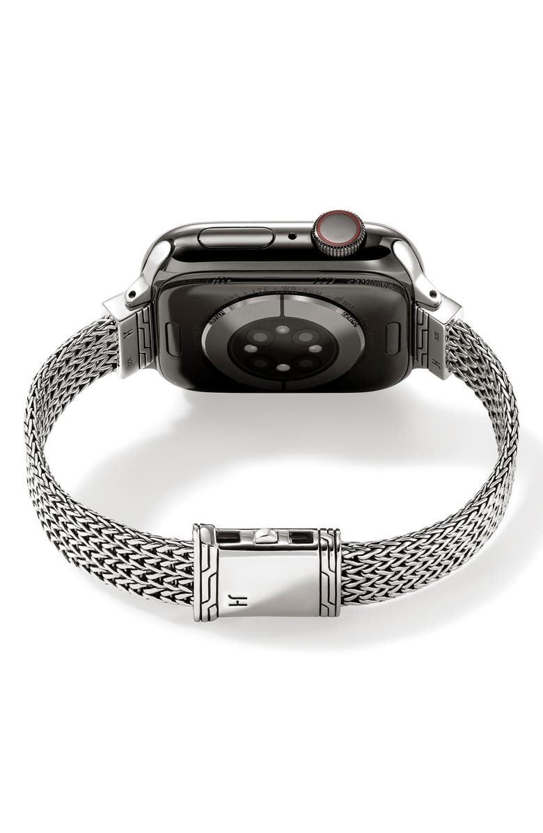 John Hardy Smart Watch Strap Diamond Pave, 12mm, Alternate, color, Silver