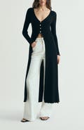 Scalpers Buttons Long Knit Cardigan