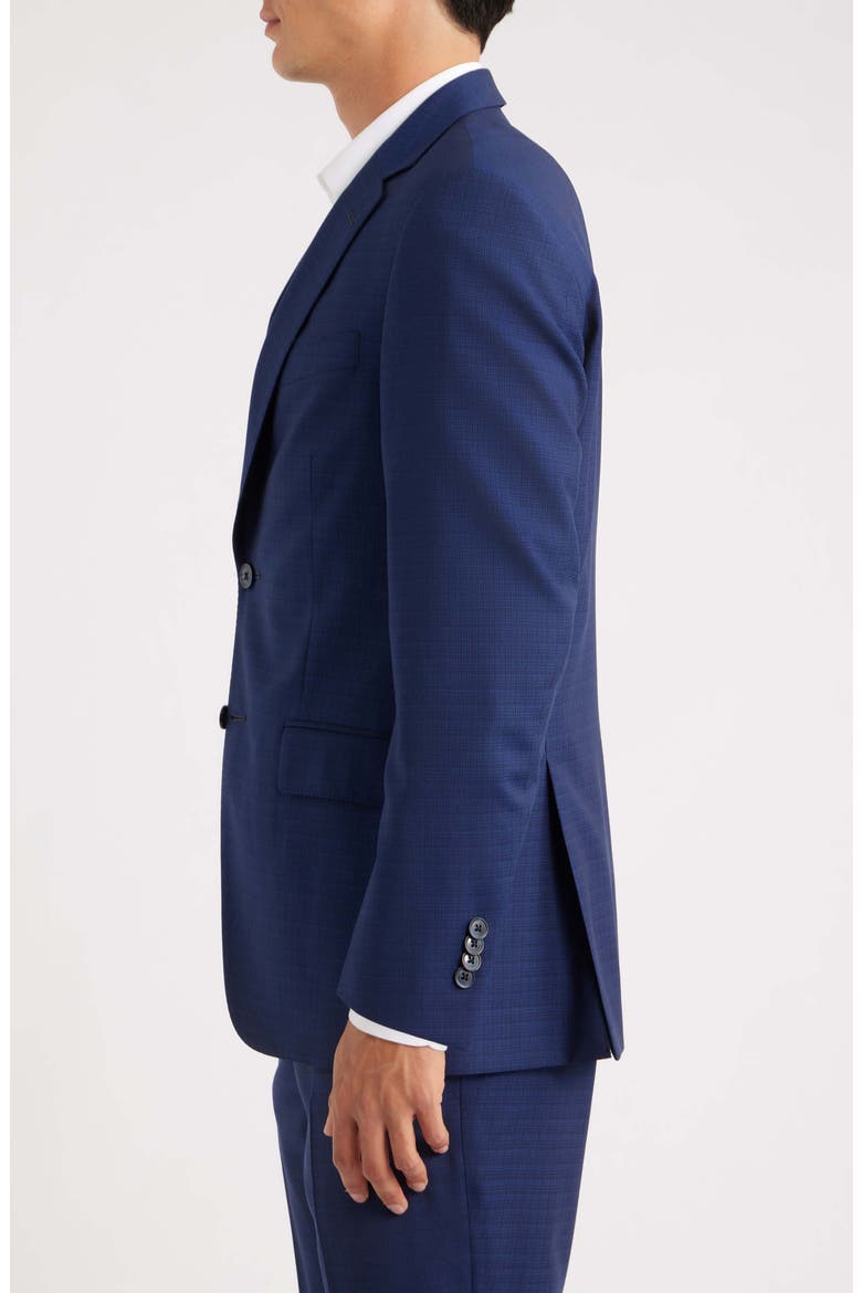 Flynn Classic Fit Navy Check Wool Suit, Alternate, color, BLUE