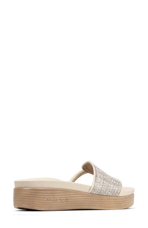 Donald Pliner Fifi Platform Wedge Flip Flop In Silver