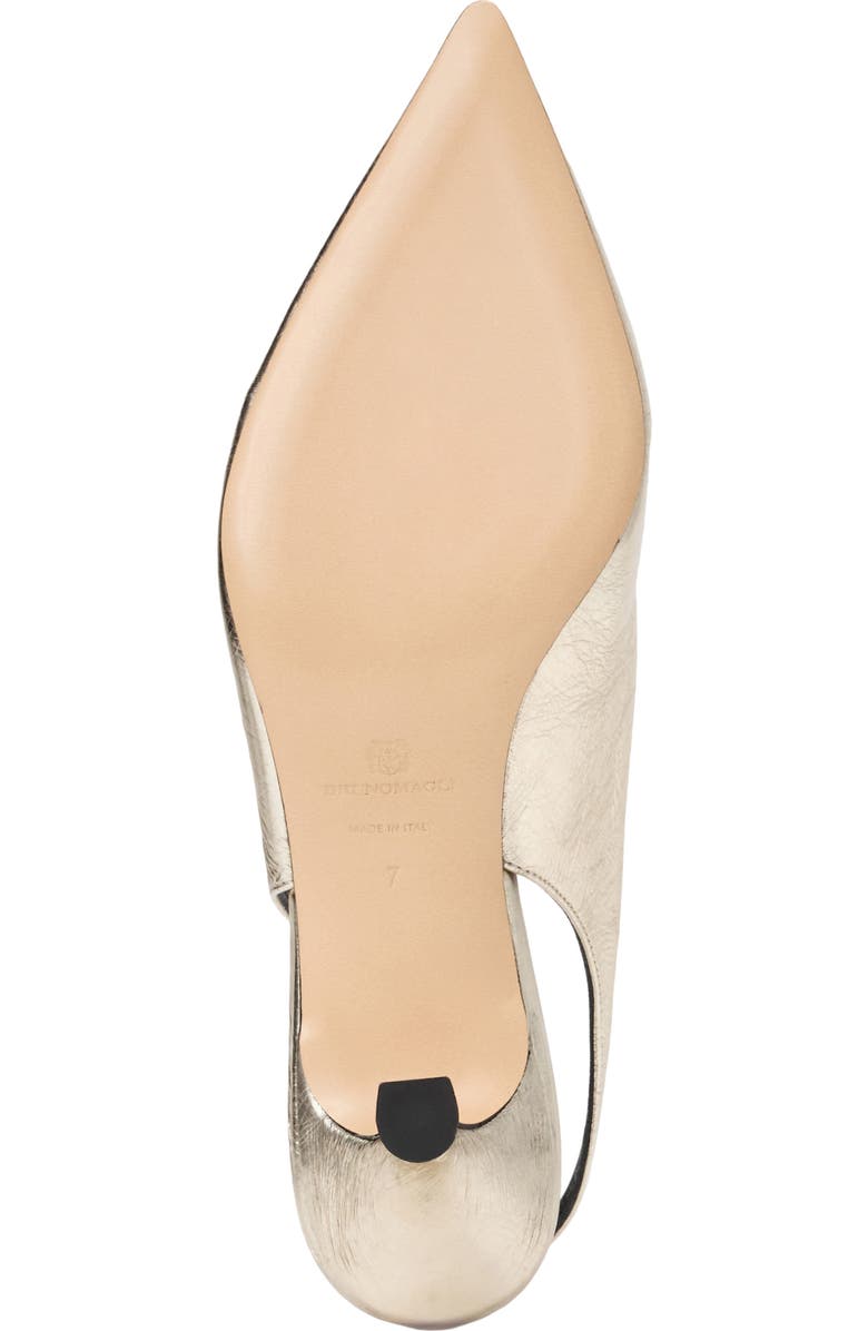 Bruno Magli Palerma Slingback Pointed Toe Kitten Heel Pump, Alternate, color, Platino