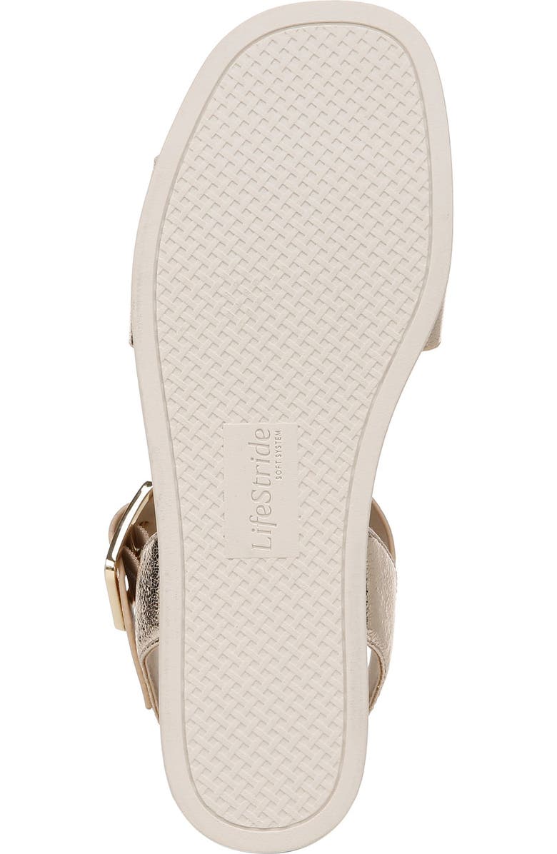LifeStride Gillian Metallic Platform Sandal, Alternate, color, Platino