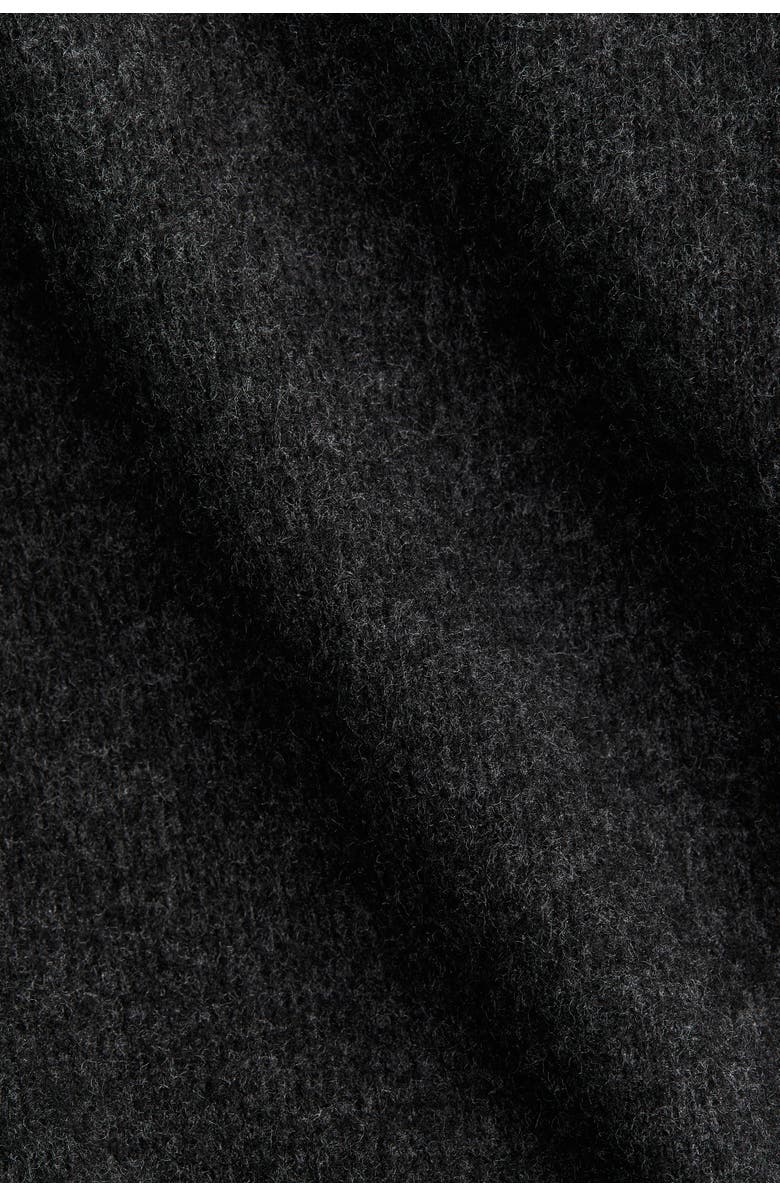 H&M Knitted Mini Dress, Alternate, color, Dark Gray Melange