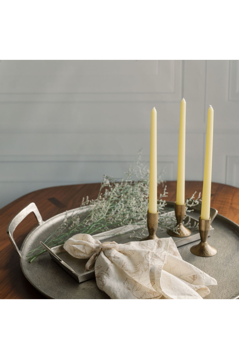 3.5" Iron Candleholders in Antique Brass, Alternate, color, Brass