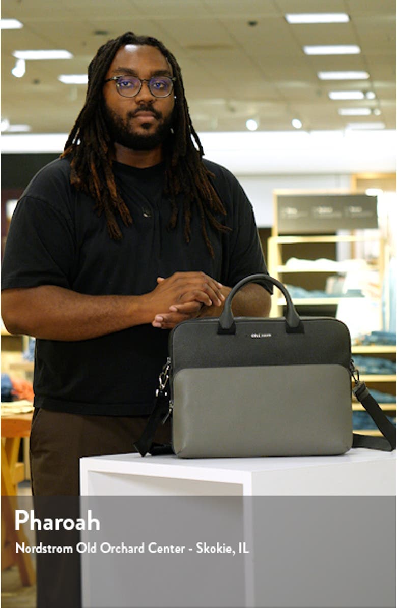 Grand Series Matthews Colorblock Leather Briefcase, sales video thumbnail