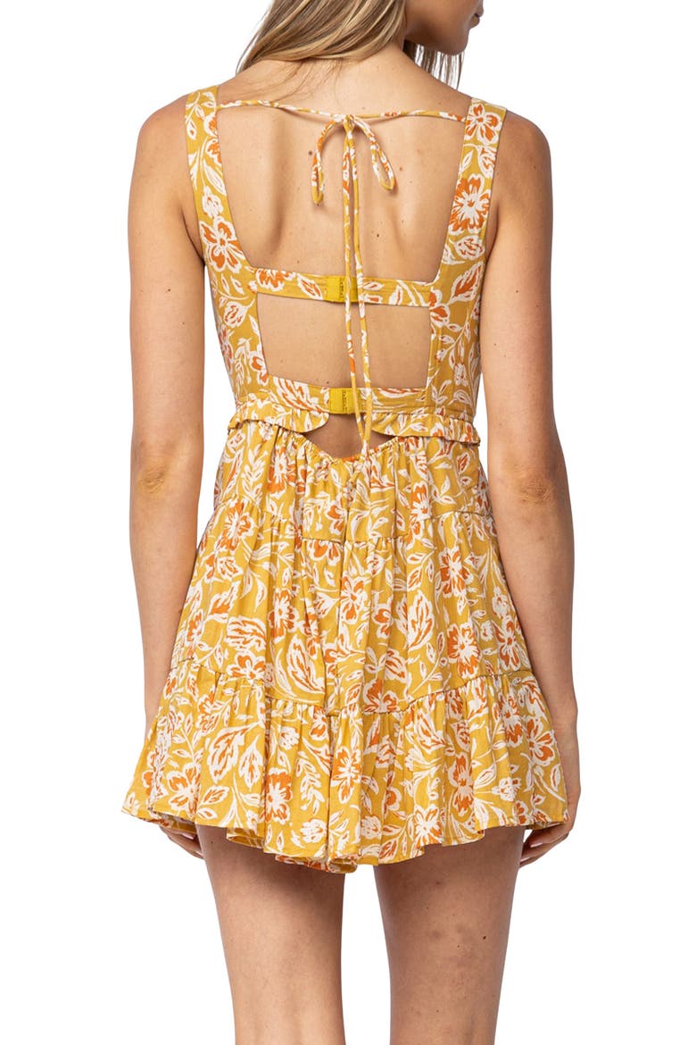 Plunge Neck Open Back Minidress, Alternate, color, ORANGE