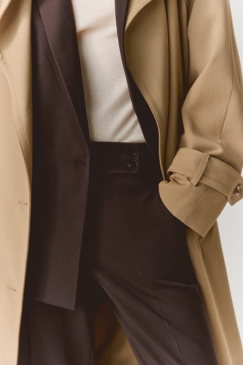 Bootcut Twill Pants, Alternate, color, Dark brown
