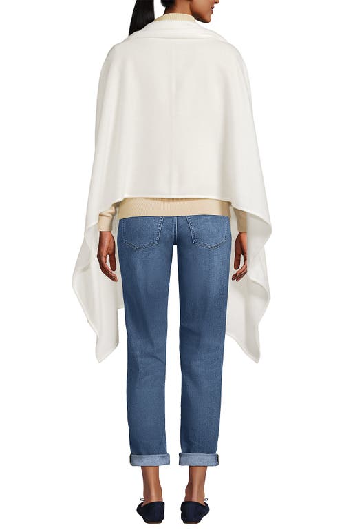 Lands' End Cashtouch Shawl Wrap In White