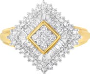 Haus of Brilliance 10K Yellow Gold 1.0 Cttw Diamond Ballerina Ring