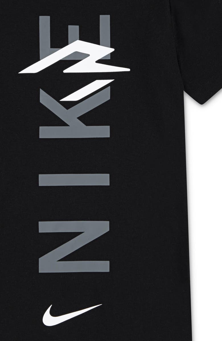 3 Brand Kids' Vertical Logo Graphic T-Shirt & Shorts Set, Alternate, color, 