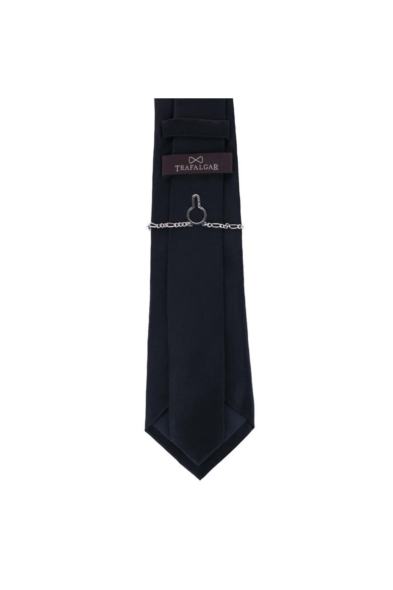 Sutton Sterling Silver Figaro Tie Chain, Alternate, color, Silver
