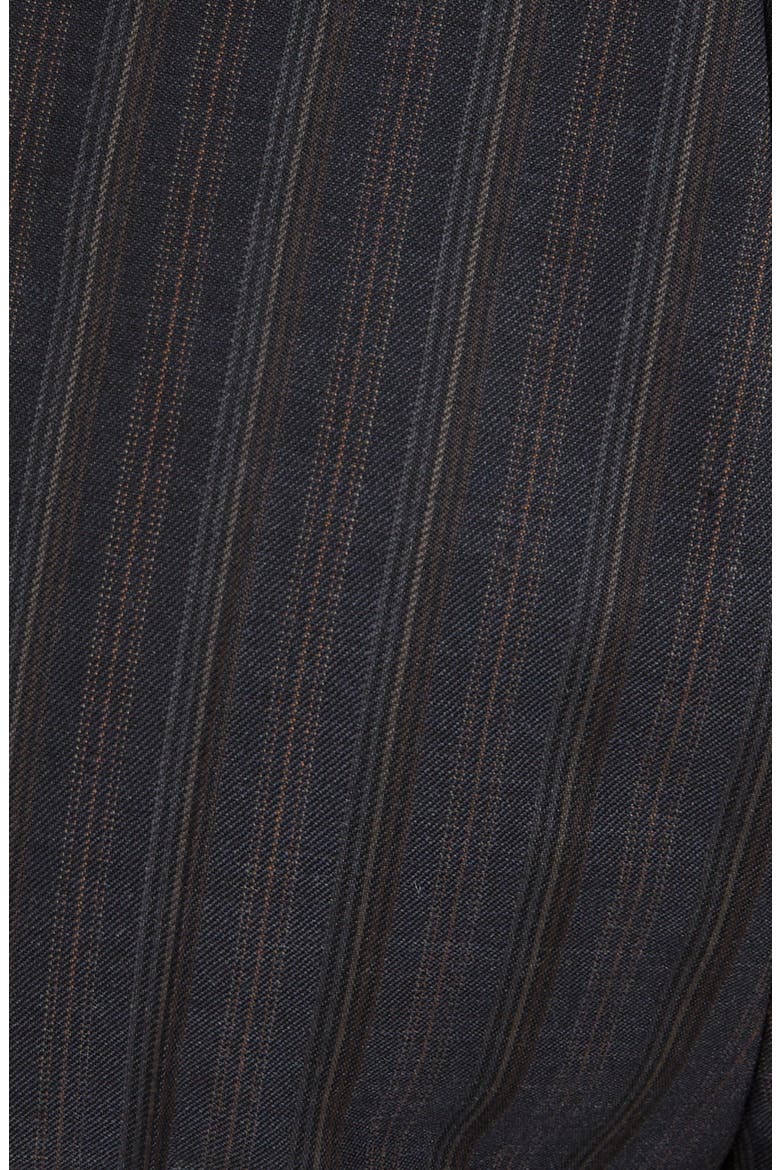 Patrina Pinstripe Wool Crop Flare Trousers, Alternate, color, NAVY BLUE