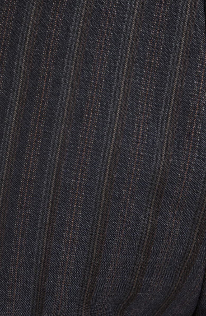 Acne Studios Patrina Pinstripe Wool Crop Flare Trousers, Alternate, color, 