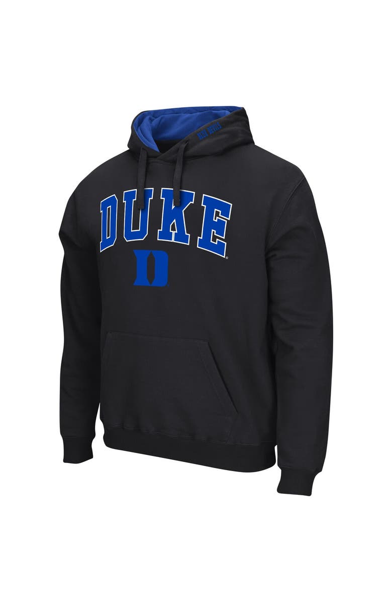 COLOSSEUM Men's Colosseum Black Duke Blue Devils Arch & Logo 3.0 Pullover Hoodie, Alternate, color, Black