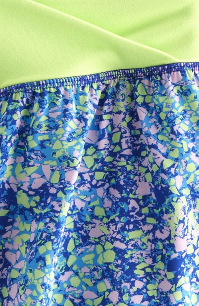 Zella Girl Kids' Finish Line Running Shorts, Alternate, color, Blue Maya Pebble Beach