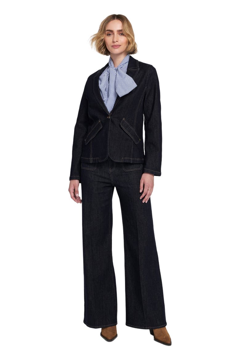 Denim Blazer Jacket, Main, color, Indigo