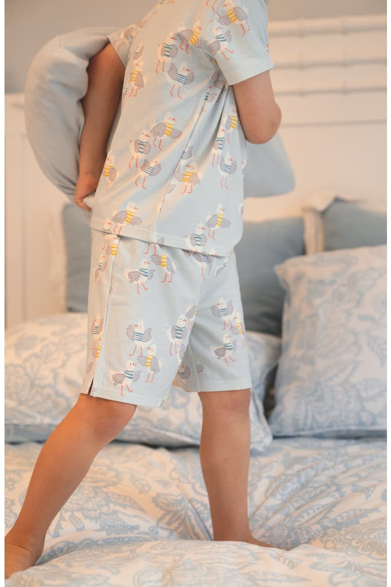 Kids' Gulls Wanna Have Fun Fitted Two-Piece Pajamas, Alternate, color, GULLS WANNA HAVE FUN