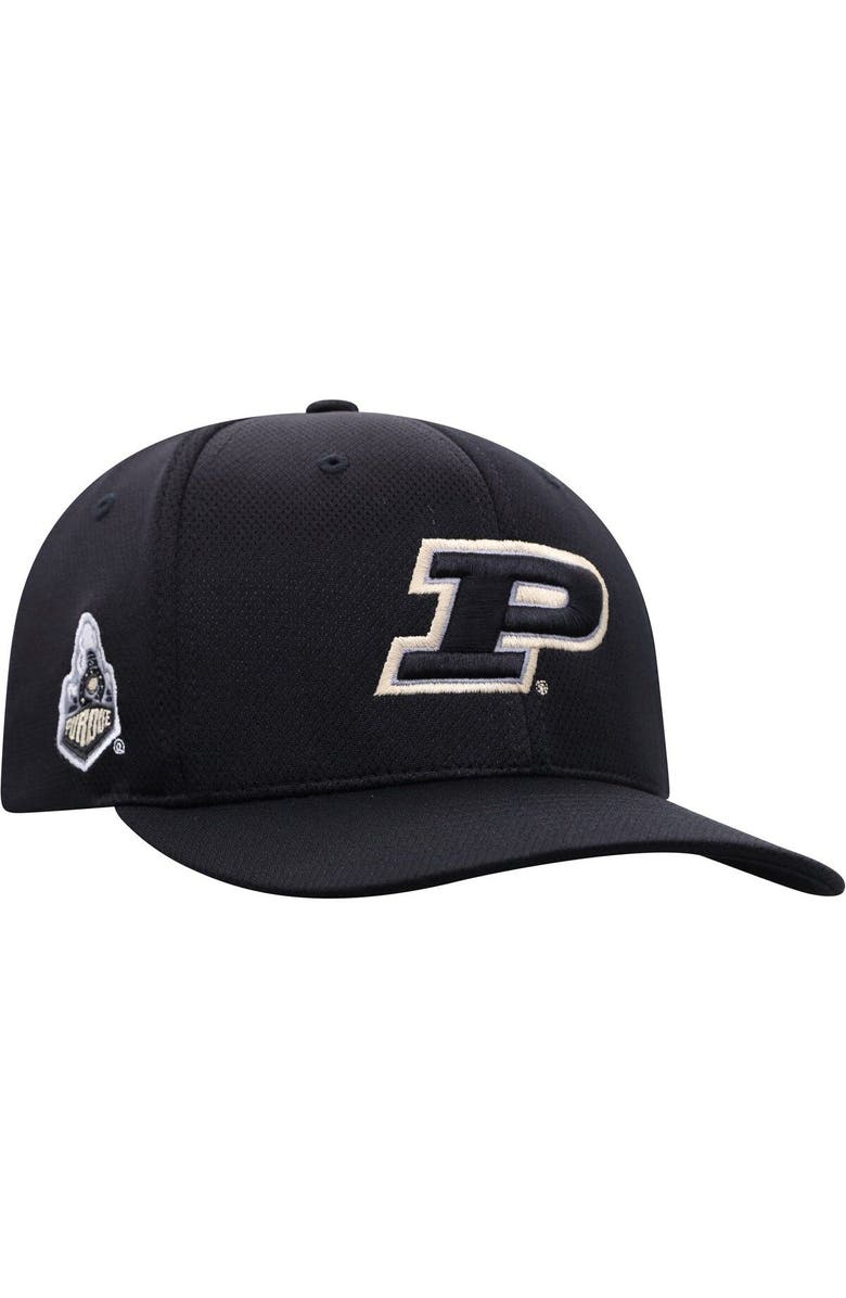 TOP OF THE WORLD Men's Top of the World Black Purdue Boilermakers Reflex Logo Flex Hat, Alternate, color, 