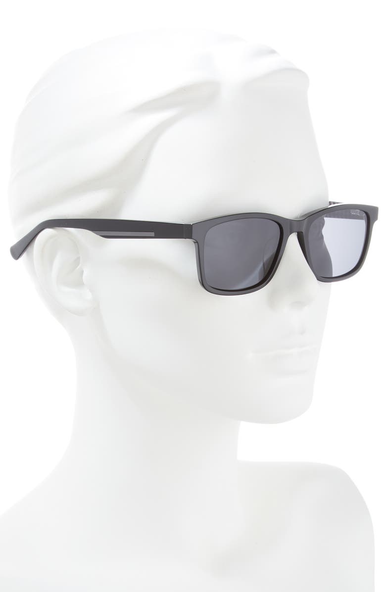 Ted Baker London 54mm Polarized Square Sunglasses, Alternate, color, Black