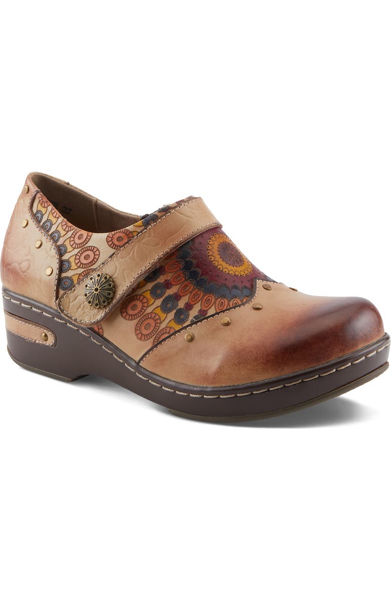 L'Artiste by Spring Step Shaded Clog, Main, color, Beige Multi