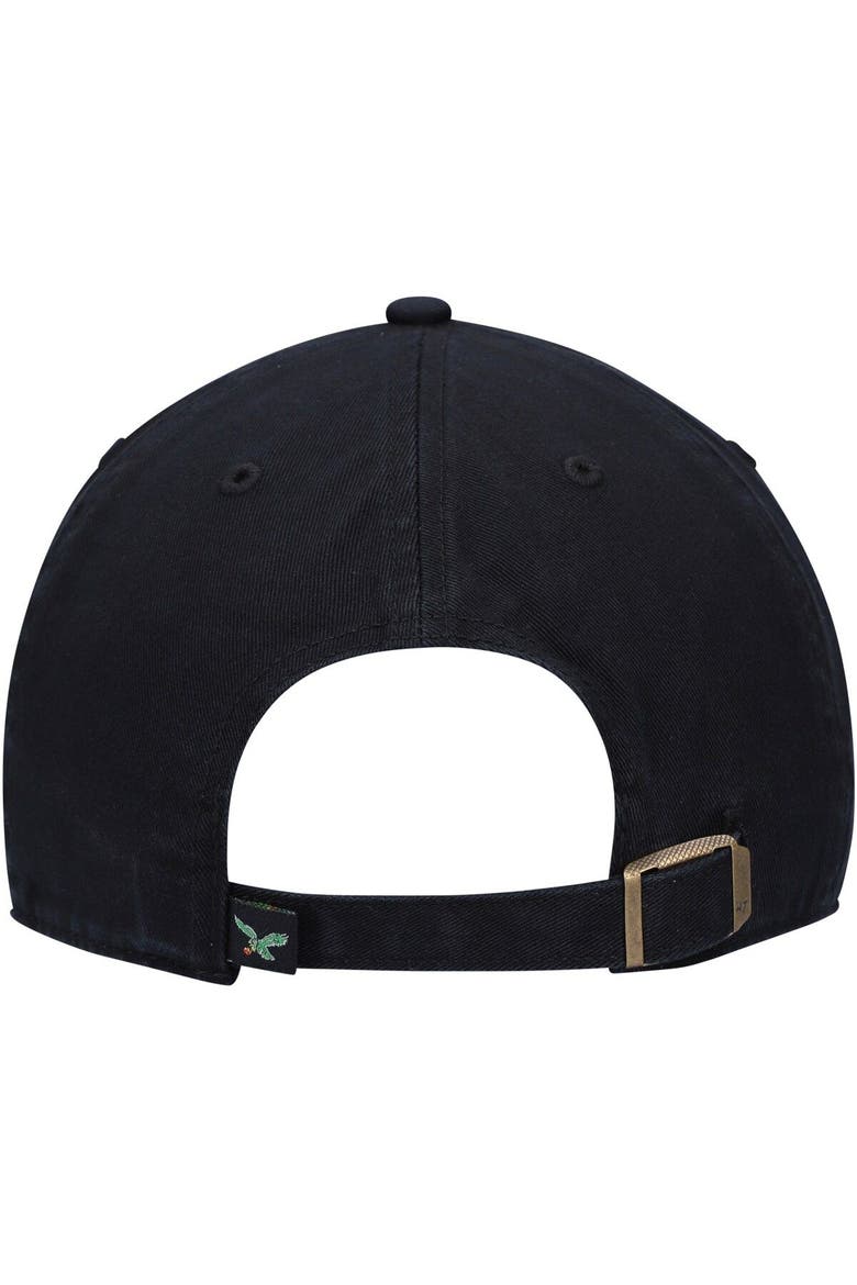 Men's '47 Black Philadelphia Eagles Tonal Team Clean Up Historic Logo Adjustable Hat, Alternate, color, Black