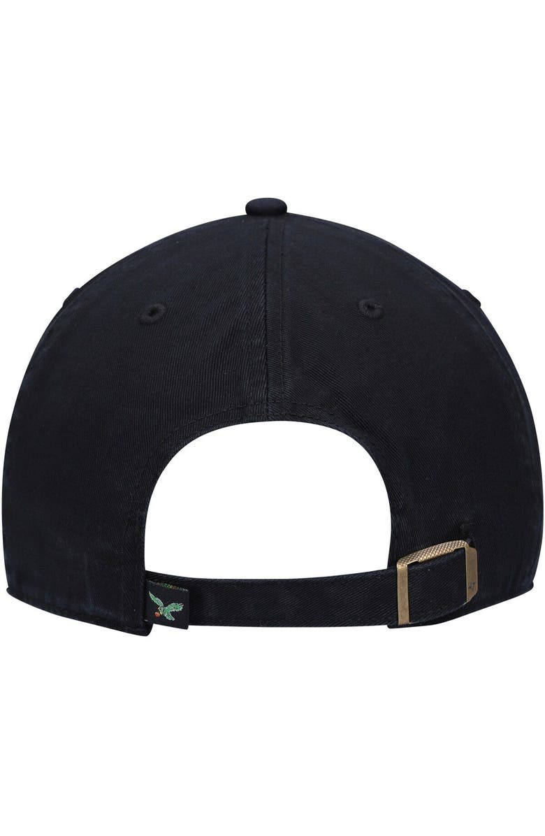 '47 Men's '47 Black Philadelphia Eagles Tonal Team Clean Up Historic Logo Adjustable Hat, Alternate, color, 