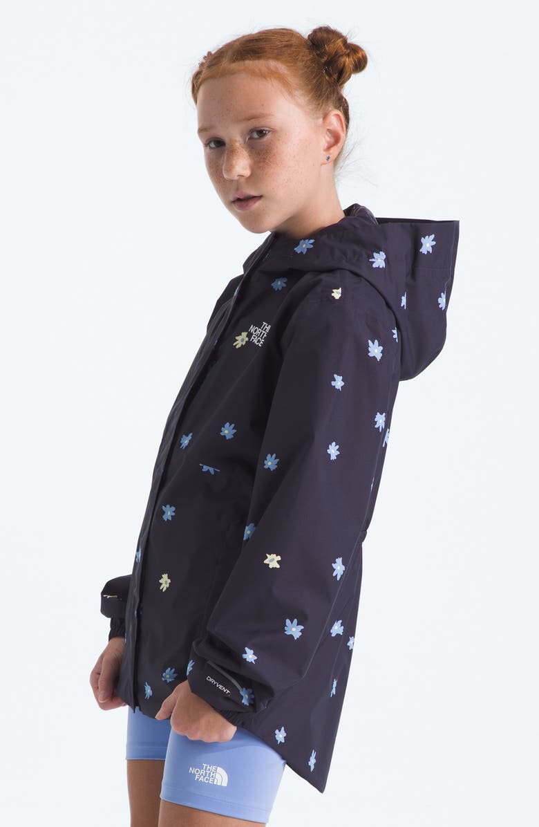 The North Face Kids' Antora Hooded Waterproof Rain Jacket, Alternate, color, Endless Dusk Simple Floral