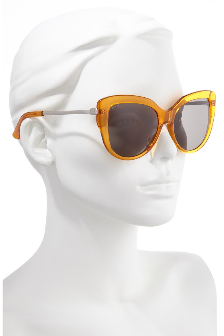 Avery 58mm Cat Eye Sunglasses, Alternate, color, SUNKISSED AMBER/ G15