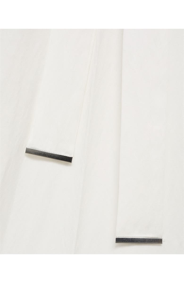 MANGO Tie Waist Wide Leg Jumpsuit, Alternate, color, Off White