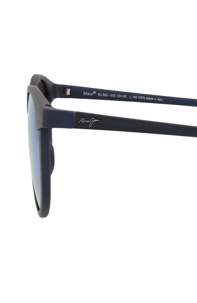 Maui Jim 53mm Round Sunglasses, Alternate, color, Blue Stripe/ Blue/ Blue