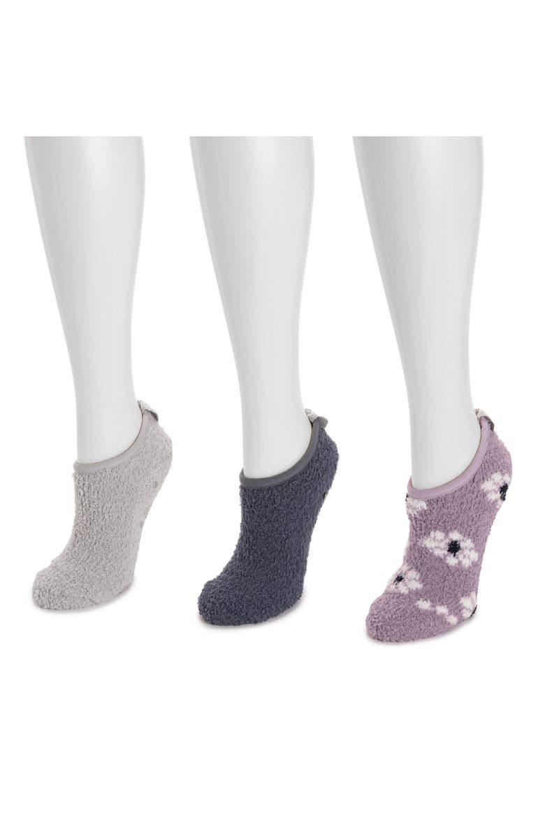 Ballerina Cozy Socks with Grippers, 3 Pair Pack, Alternate, color, Purple/Twilight