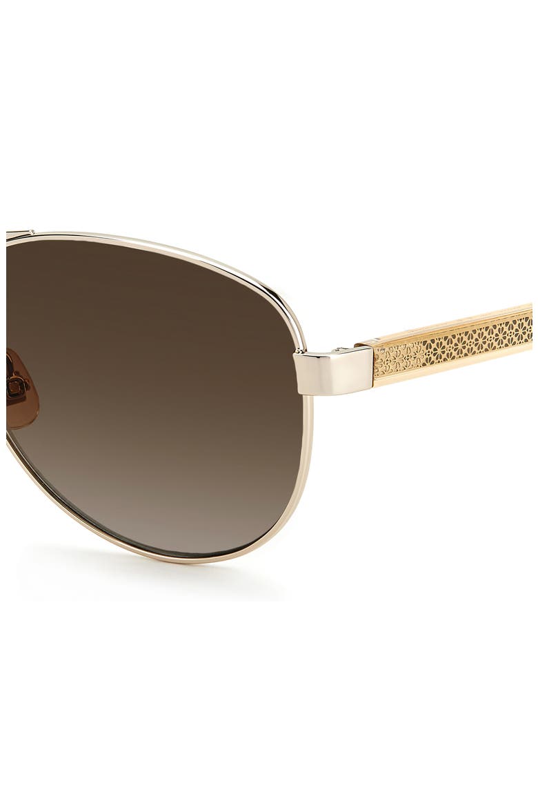 Faras 57mm Aviator Sunglasses, Alternate, color, GOLD