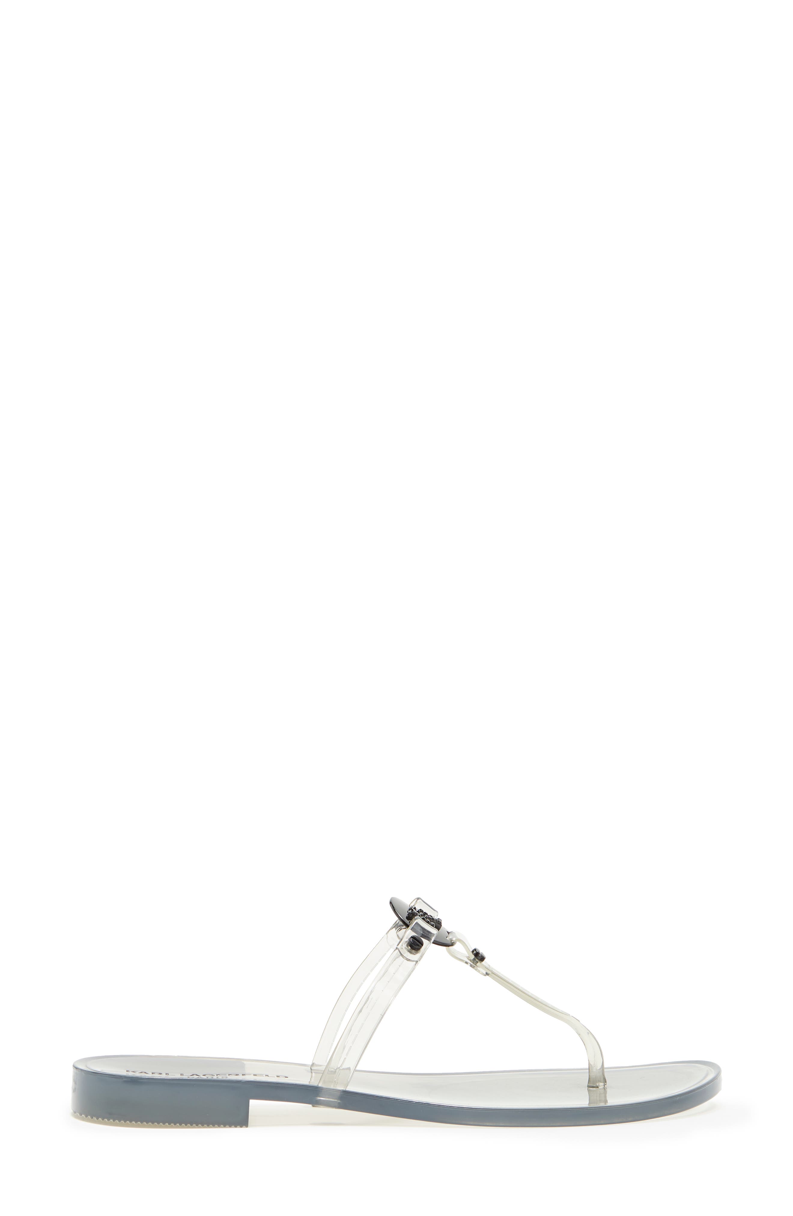KARL LAGERFELD PARIS Wylda Clear Sandal, Alternate, color, Smoke