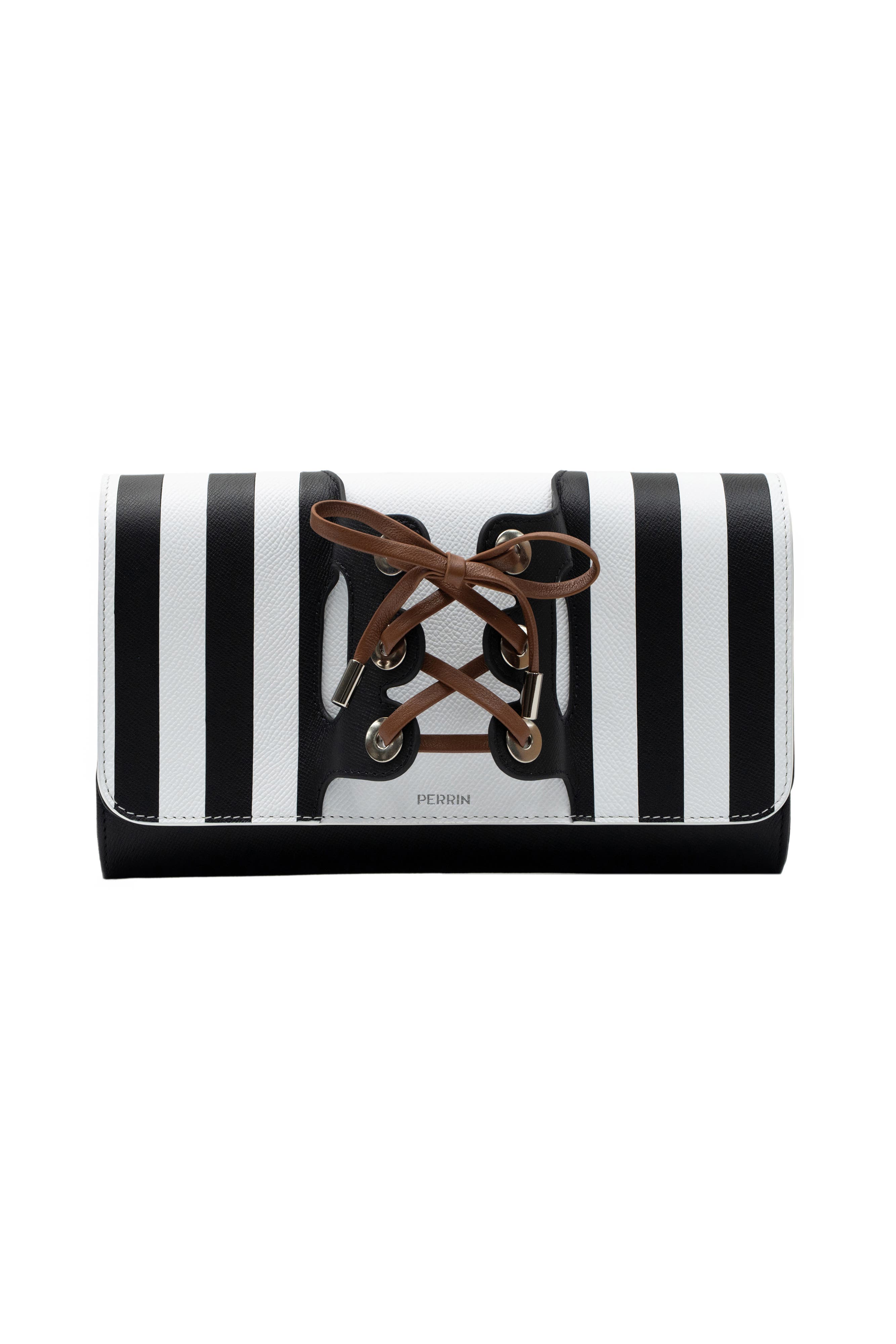 PERRIN PARIS Lolita Clutch, Main, color, Black White Caramel