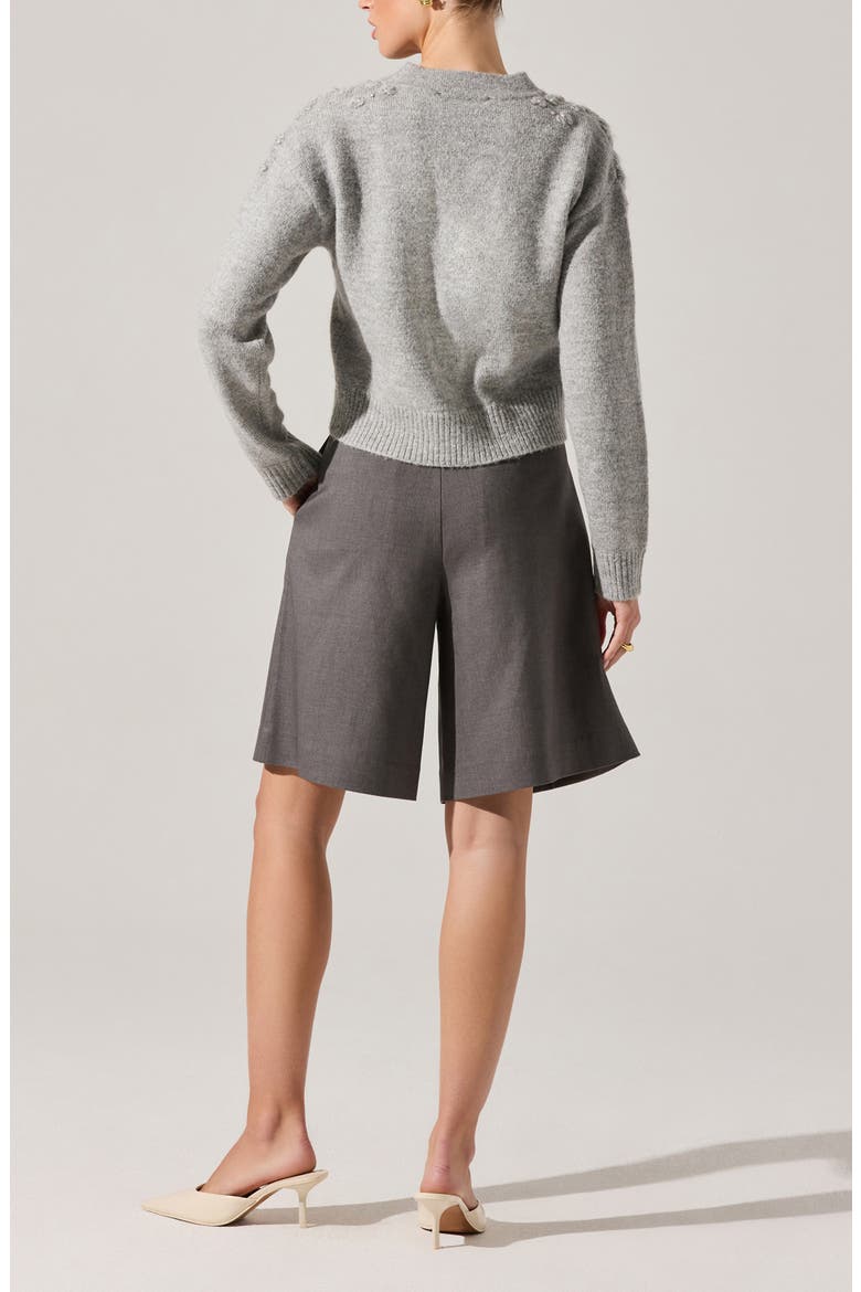 Susannah Embellished Cardigan, Alternate, color, LIGHT GREY