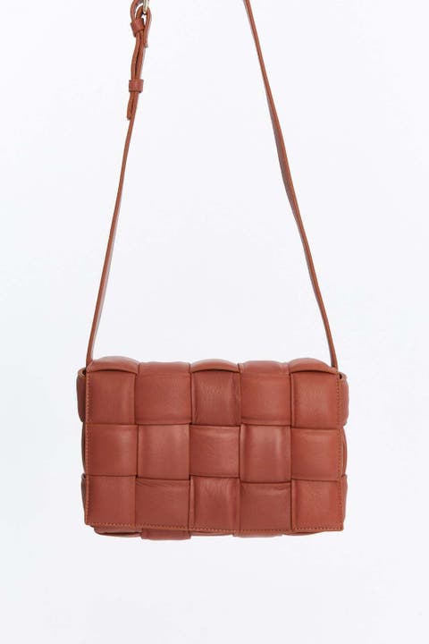 Hoxton Woven Suede Handbag