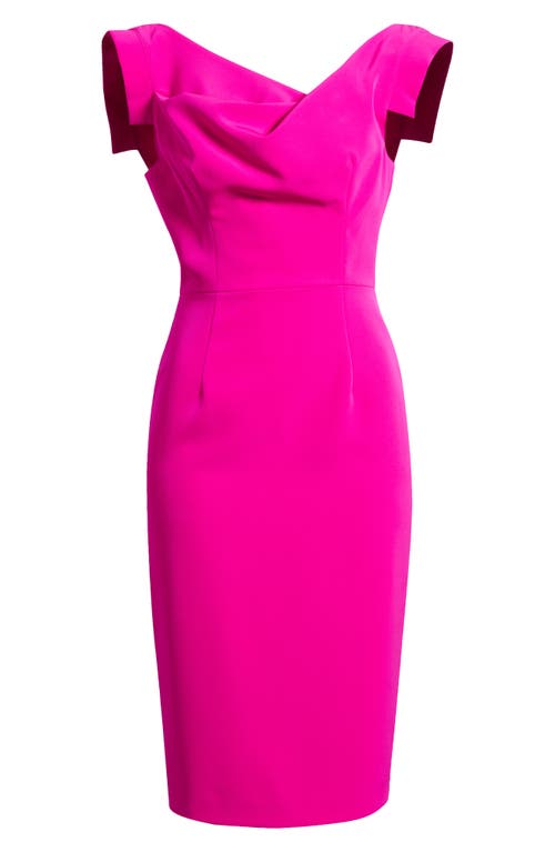 Black Halo Jackie O Sheath Dress In Vibrant Pink