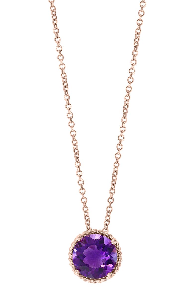 Amethyst Pendant Necklace, Alternate, color, PURPLE
