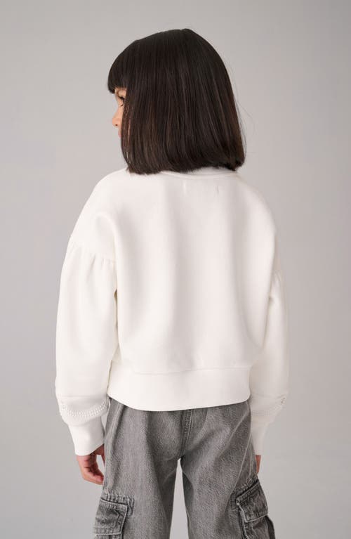 Smallsaints By Allsaints Kids' Logo Embellished Graphic Sweatshirt In Chalk White