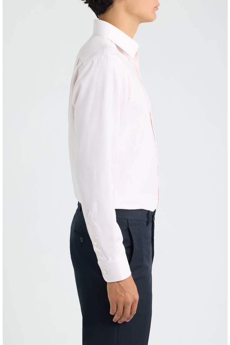 Trim Fit Check Premium Non-Iron Cotton Dress Shirt, Alternate, color, PINK MAURILIO CHECK