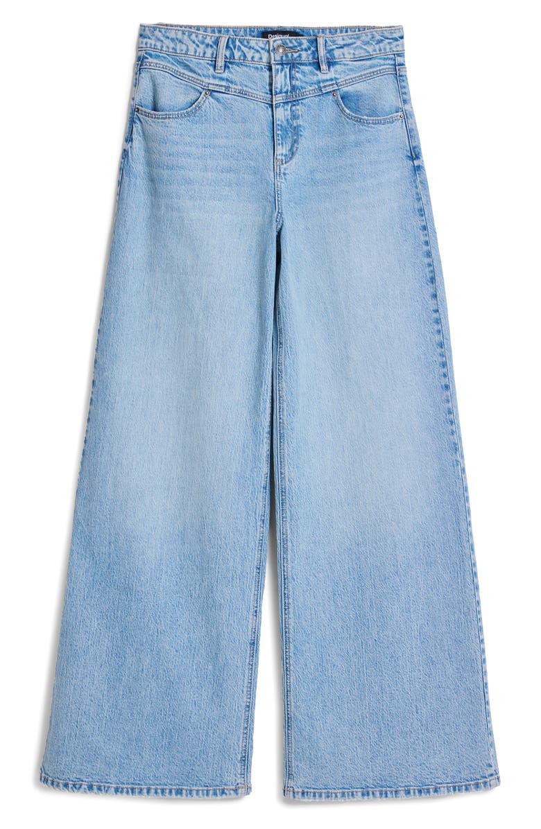 Desigual Low Rise Wide Leg Jeans, Alternate, color, Blue