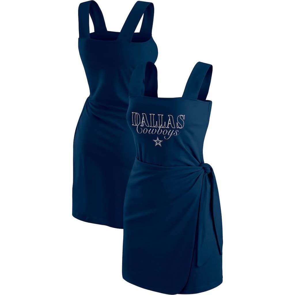 Wear By Erin Andrews Navy Dallas Cowboys Wrap Dress