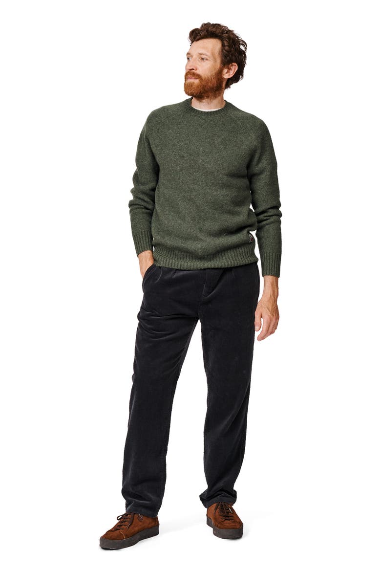 Prestwick Shetland Crew Neck Sweater, Alternate, color, Dark Green